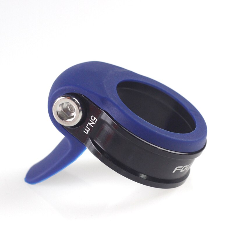 Fouriers – collier de serrage pour tige de selle vtt, fixation en caoutchouc, étanche, anti-poussière, accessoires de vélo, 31.8mm, 34.9mm, 27.2mm, 31.6mm: blue 318
