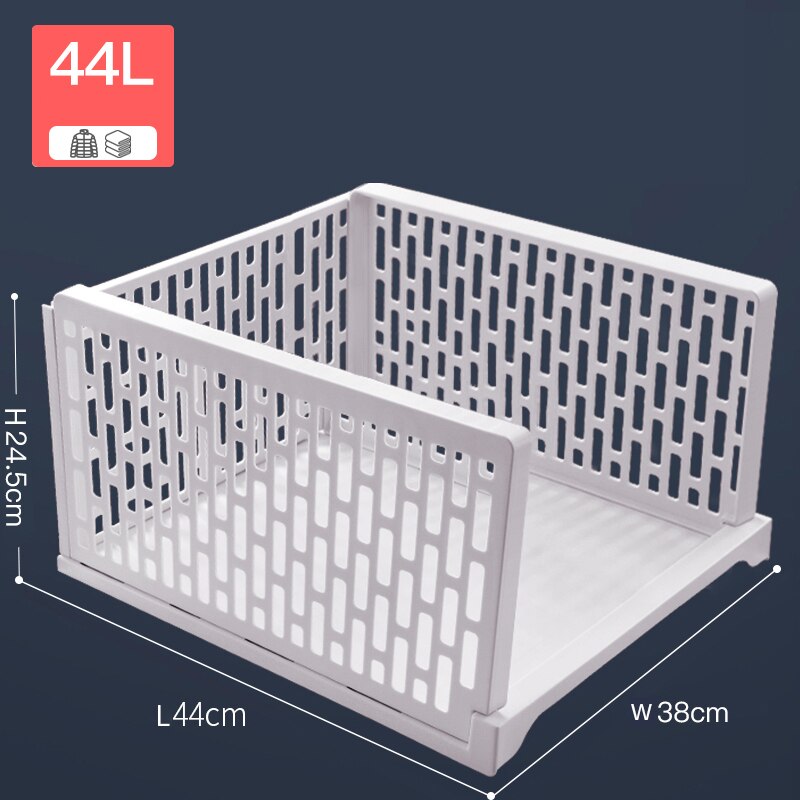 JOYBOS Wardrobe Storage Drawer Storage Box Household Layered Partitions Finishing Shelf Dormitory Rack Storage Basket JBS55: 44L