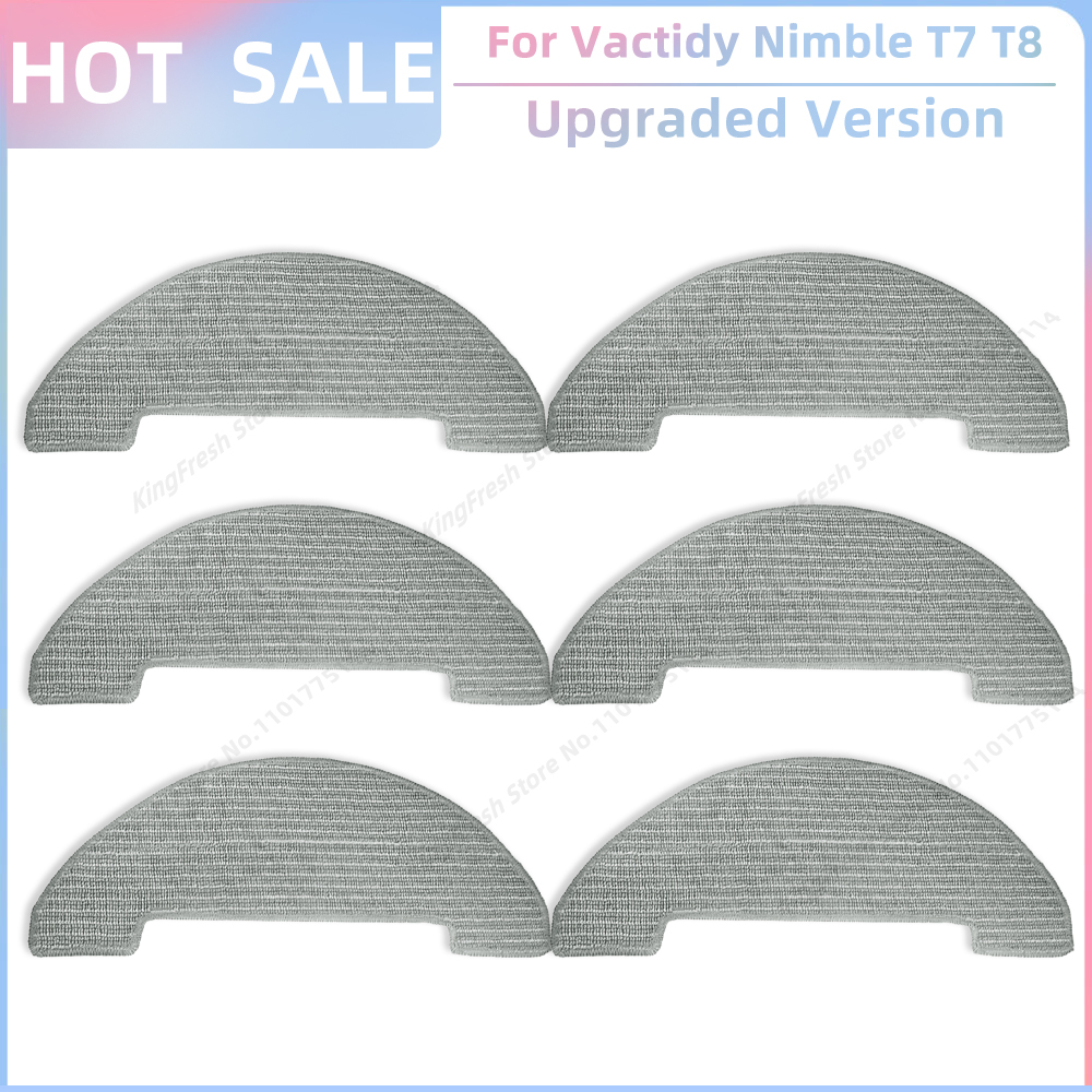 Compatibile con ricambi e accessori per il robot aspirapolvere Vactidy agile T7 T8 Spazzola laterale principale Filtro Hepa Panno per la pulizia: Grigio scuro