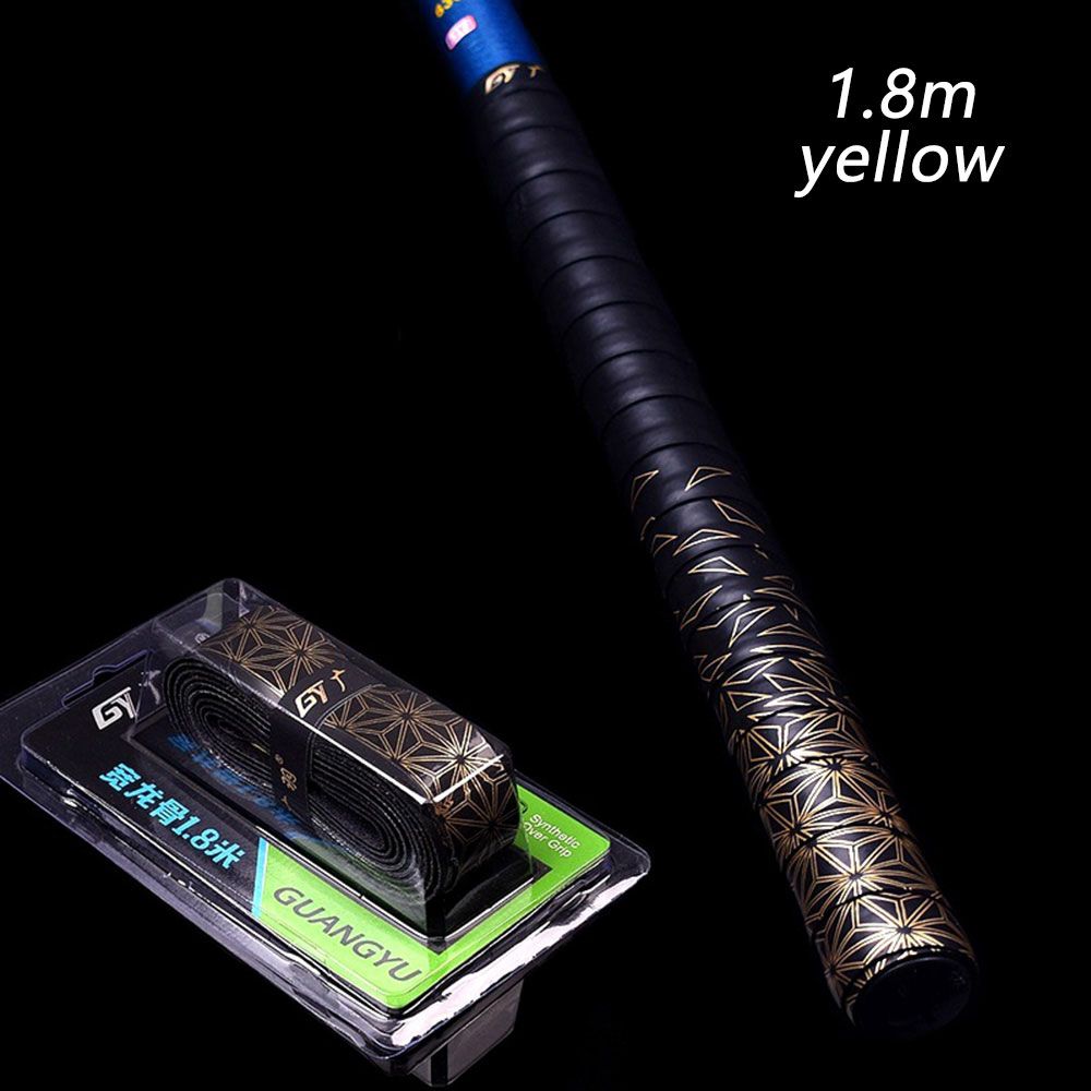 18m antypoślizgowa wędka taśma ochronna robić deskorolki zagęścić sport potnik kil projekt uzwojenia nad rączka rowerowa robić rakiety tenisowej: żółty