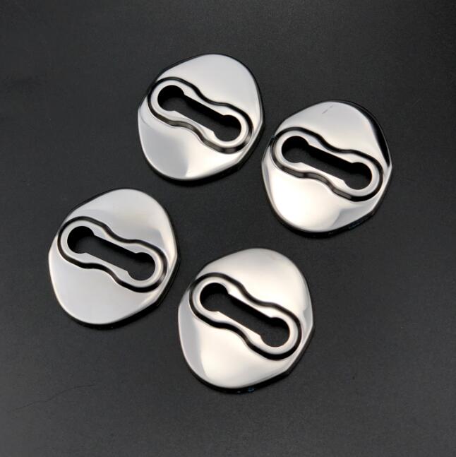 Car Accessories Door Lock Anti Rust Cover For Mitsubishi ASX Outlander Lancer Colt Evolution Pajero Eclipse Cross Grandis Zinger: C type Steel 4pcs