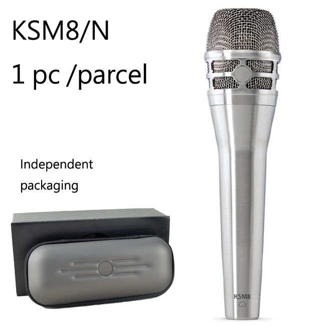 KSM8/N , KSM8/B Bedrade Dynamische Cardioid Professionele Zangmicrofoon, KSM8 Bedrade Zangmicrofoon: 1 piece Silver