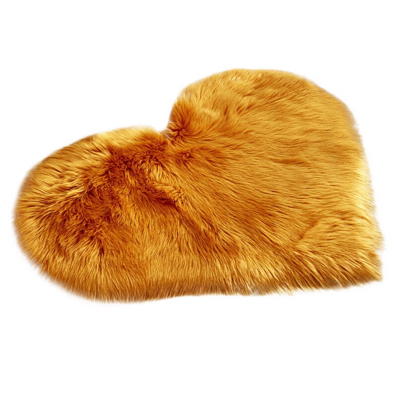 Shaggy tæppe uld faux fluffy måtter kunstigt fåreskind behåret måtte kærlighed hjerte tæpper fnugfri tæppe til stuen: 40 x 50cm / 10