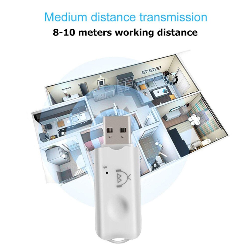 Mini USB Bluetooth-Compatible Stereo Music Receiver Wireless Audio Adapter Dongle Kit With Microphone For Speaker For Phone Car
