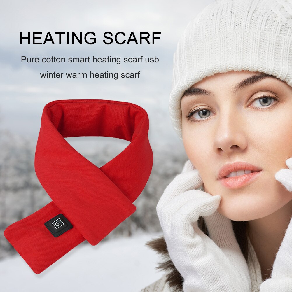 Cotton Smart Heating Scarf Cosy Neck Guard Electric Heated Collar Scarves Winter Scarf Heated Scarf Neckerchief Plush Collar