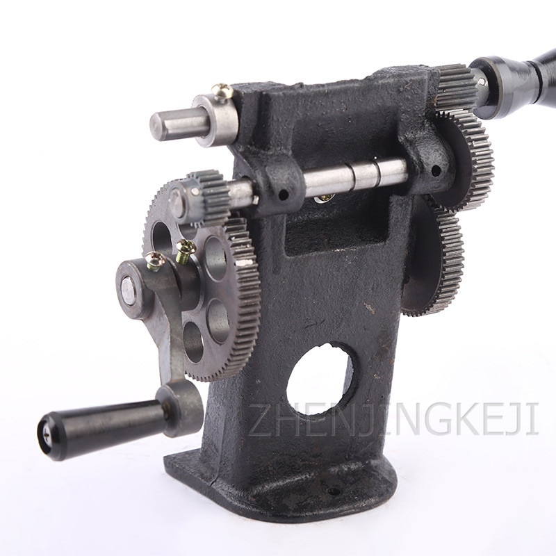 Manual Coil Winding Machine Hand Crank Electronic Count Two Speed Winding Machine 370W Home Pointer Cast Iron Winding Tools 220V