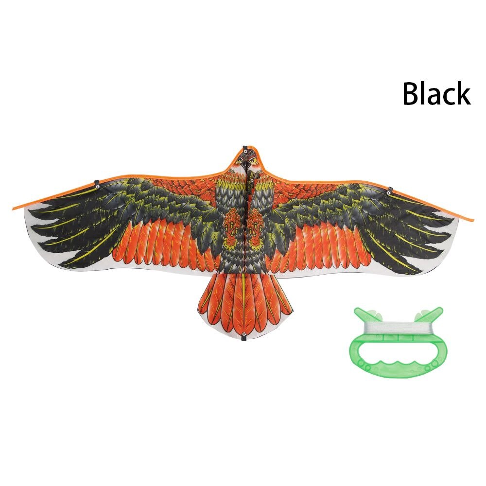 11M Eagle Kite Met 30 Meter Kite Lijn Grote Vliegtuig Adelaar Vliegende Vogel Vliegers Kinderen Beste Cadeau Familie Uitstapjes tuin Outdoor Sport: black-