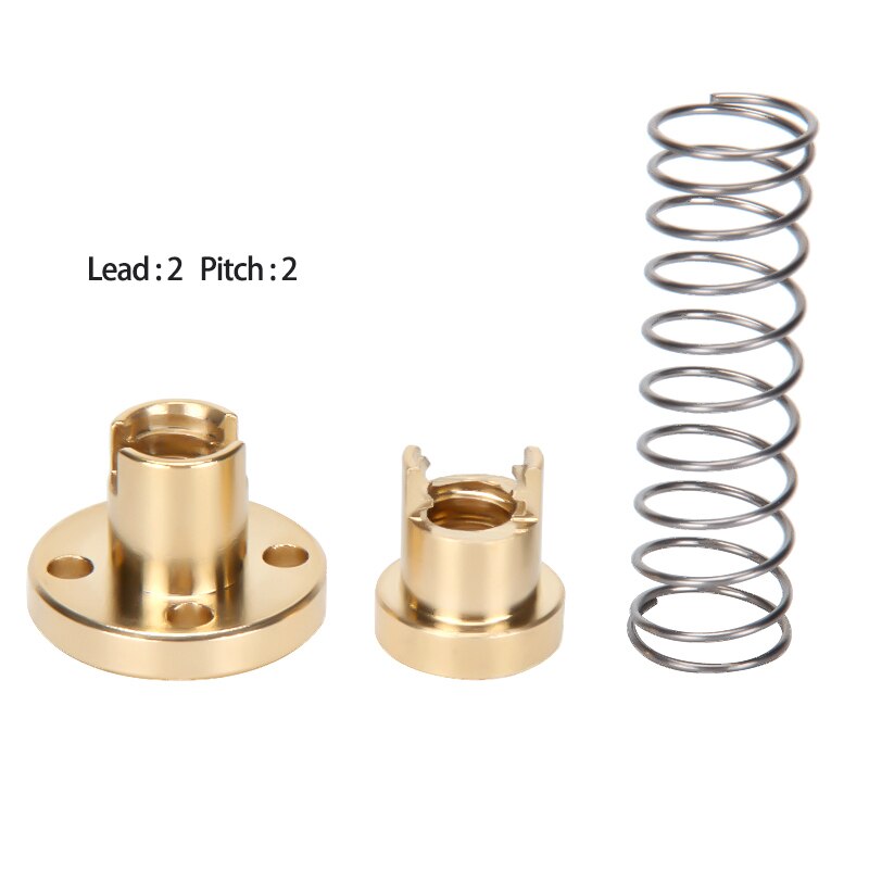 3D Printer POM T8 Anti Backlash Nuts For Lead 2/4/8 mm Threaded Rod Eliminate the gap Spring Loaded DIY CNC Accessories: 20 nuts / Lead 2 Pitch 2