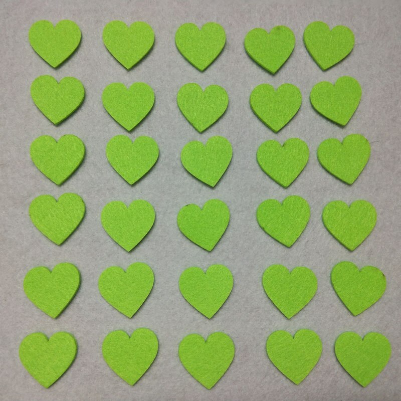 30 stk 2mm grøn dybgrøn orange filt hjerteform filt til håndarbejde sy håndværk scrapbooking hjem fest bryllup dekoration