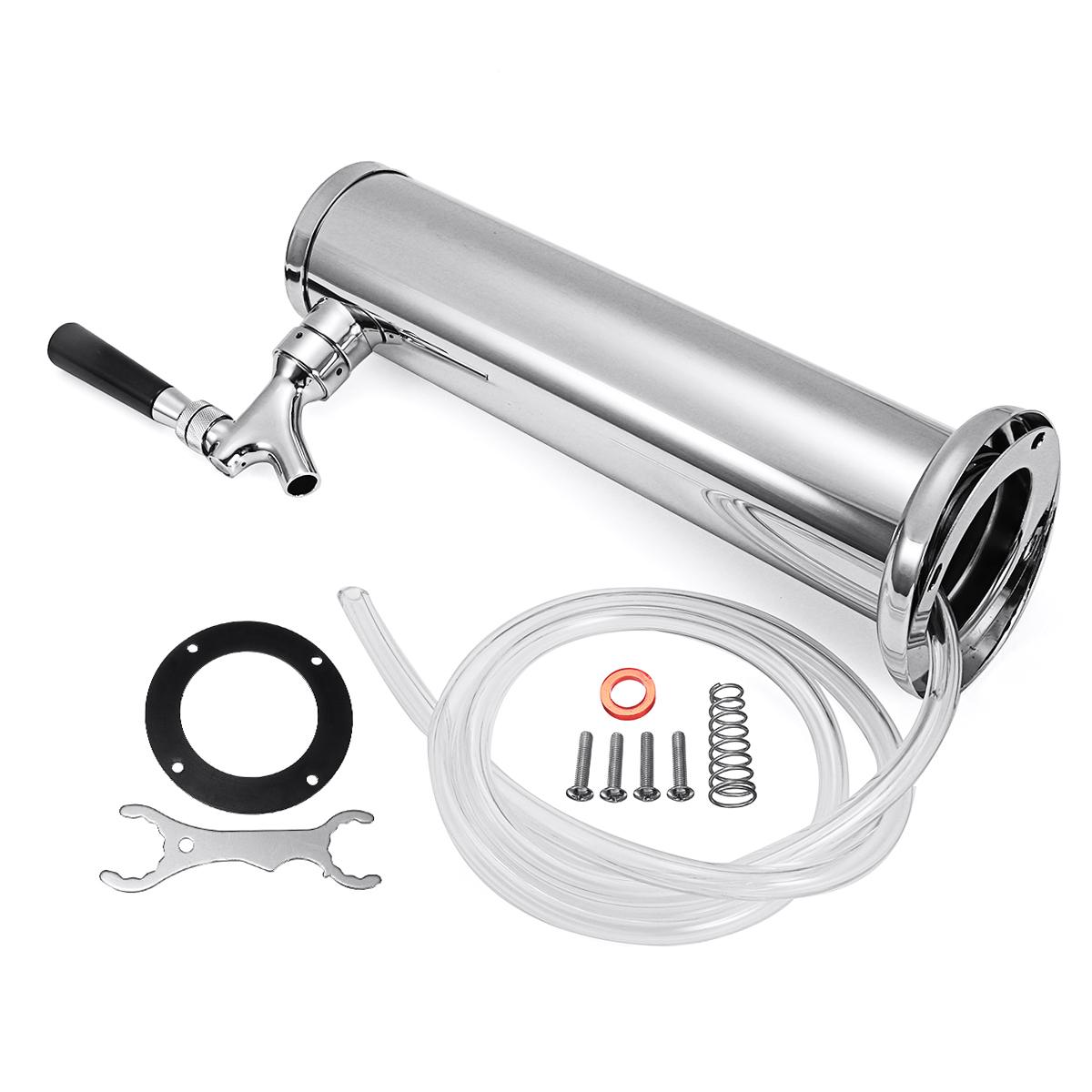 Stainless Steel Juice Beer Draft Dispenser Single Faucet Tabletap Drink Water Tank Tower Container Bar Tool