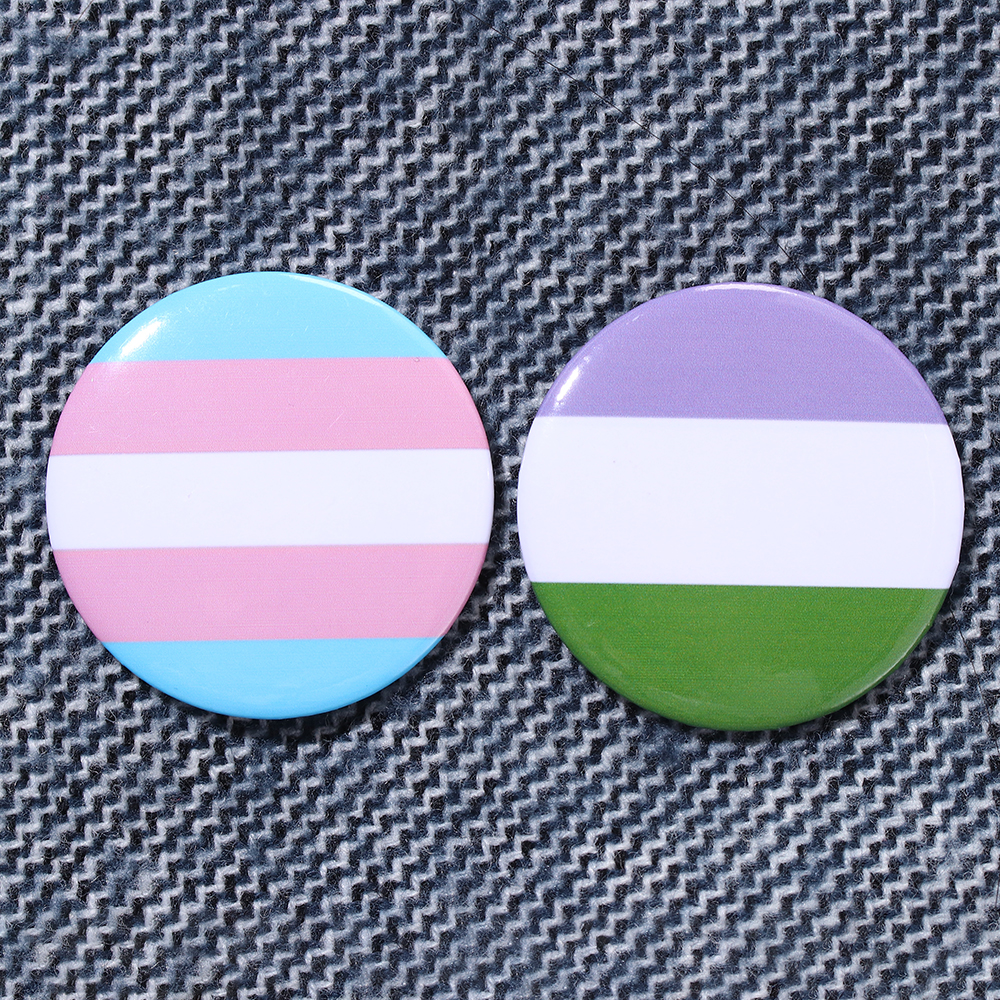 1pc pride regnbueflagg blikkmerke støtte homofil lesbisk bifil transkjønn symbol pin ikoner brosje smykker tilbehør