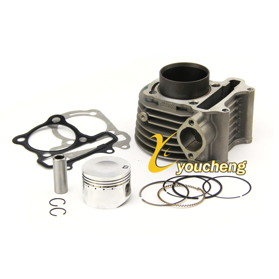 Cylinder Body Assembly 57.4mm Bore Cylinder Rebuilt Kit for GY6 150cc ATV Go Kart Mope TG-GY6150