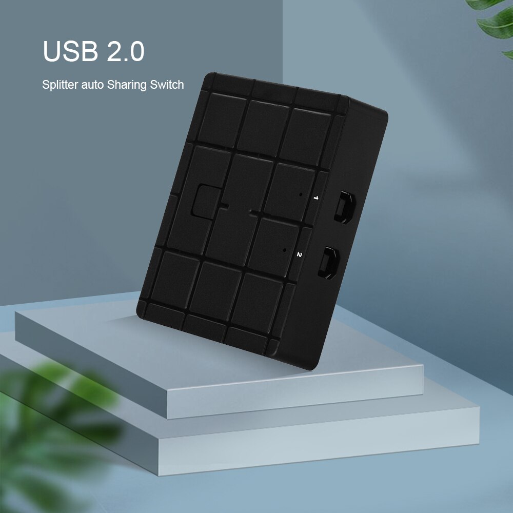 kebidumei USB 2.0 KVM Switch Box USB Switcher Kvm Switch Hub 2/4 Port PCs Sharing 4 Devices for Keyboard Mouse Printer Monitor