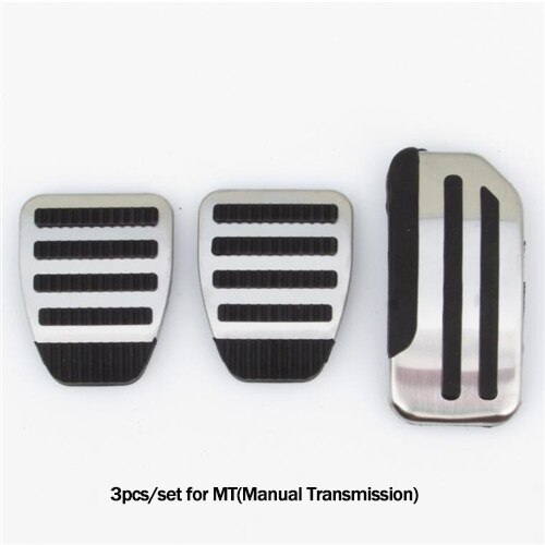 Car accessories No-Drill Gas Brake Foot Pedal Cover For Nissan Altima Sentra Sunny Maxima Sylphy Tiida Pulsa JUKE Leaf: MT 3pcs