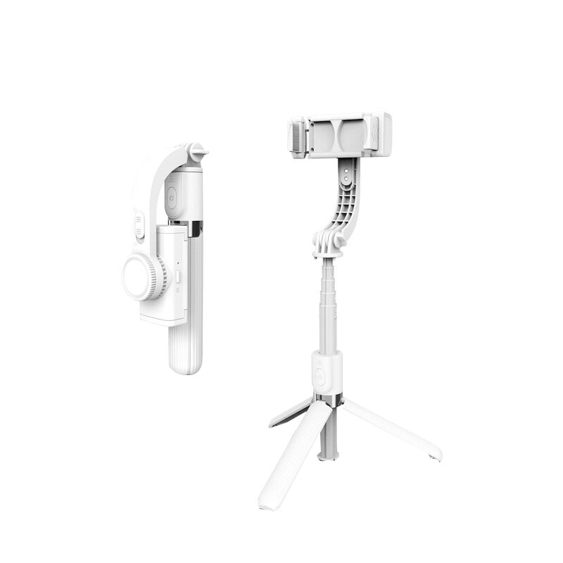 L08 bluetooth håndholdt gimbal stabilisator stativ mobiltelefon selfie stick holder justerbar trådløs video record selfie stander