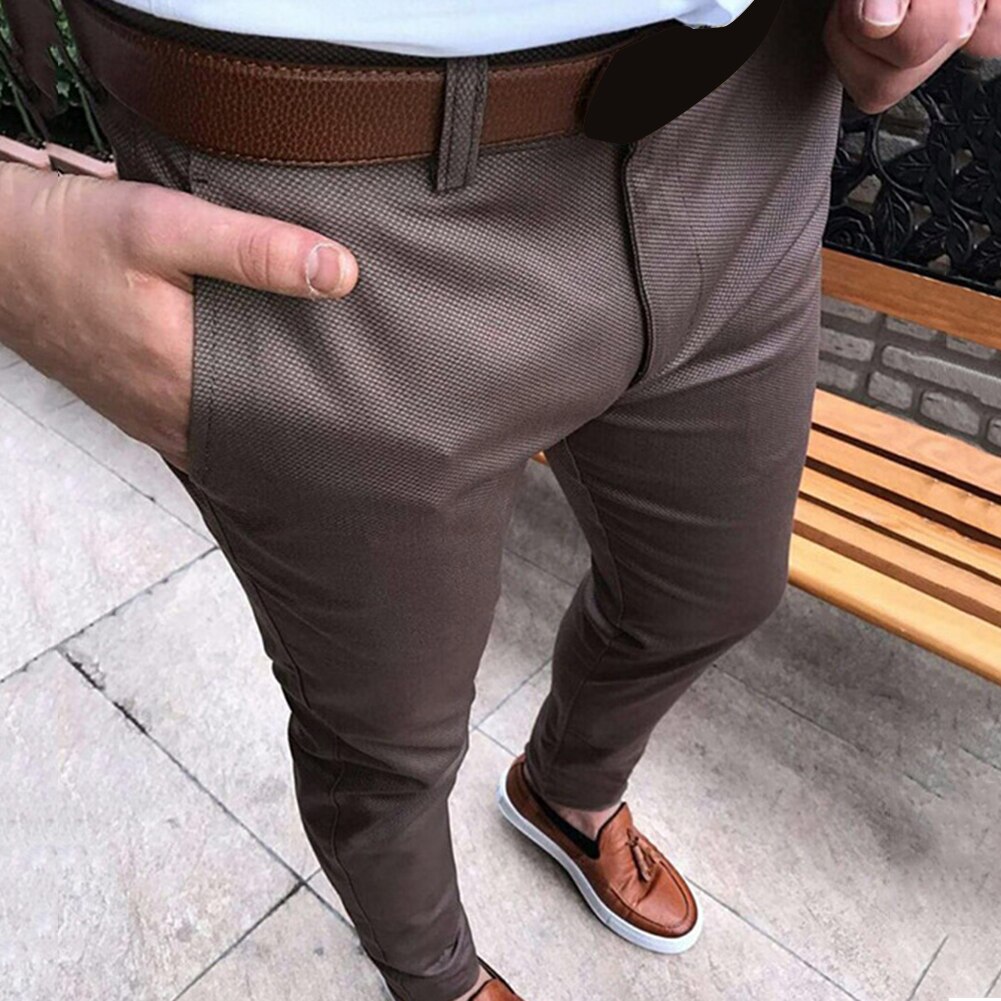 Mannen Sweatshirts Jogging Broek Mannen Casual Broek Mannen Effen Kleur Mid Taille Zakken Katoen Elastische Potlood Broek Lange Broek