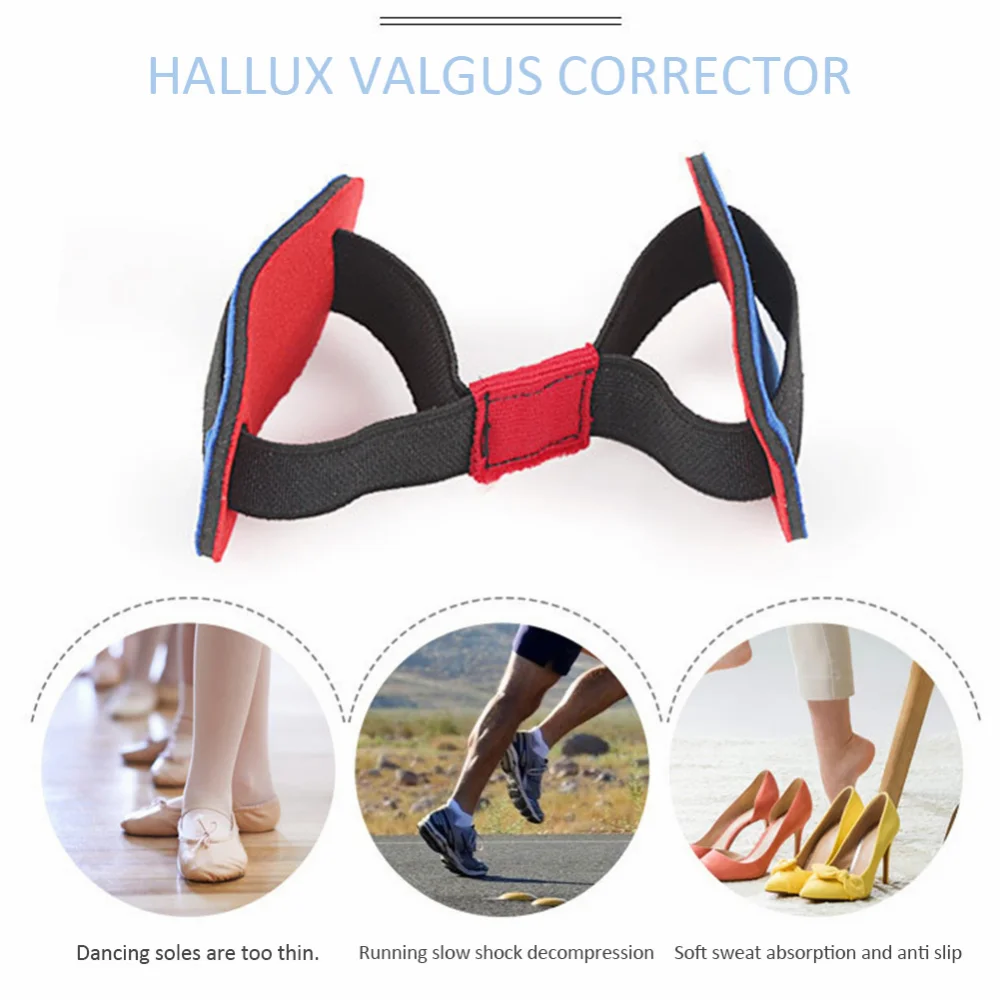 1 Stuks Valgus Corrector Riem Herstel Training Exerciser Strap Teen Separator Grote Teen Brancard Separator Voetverzorging Tool Pedicure
