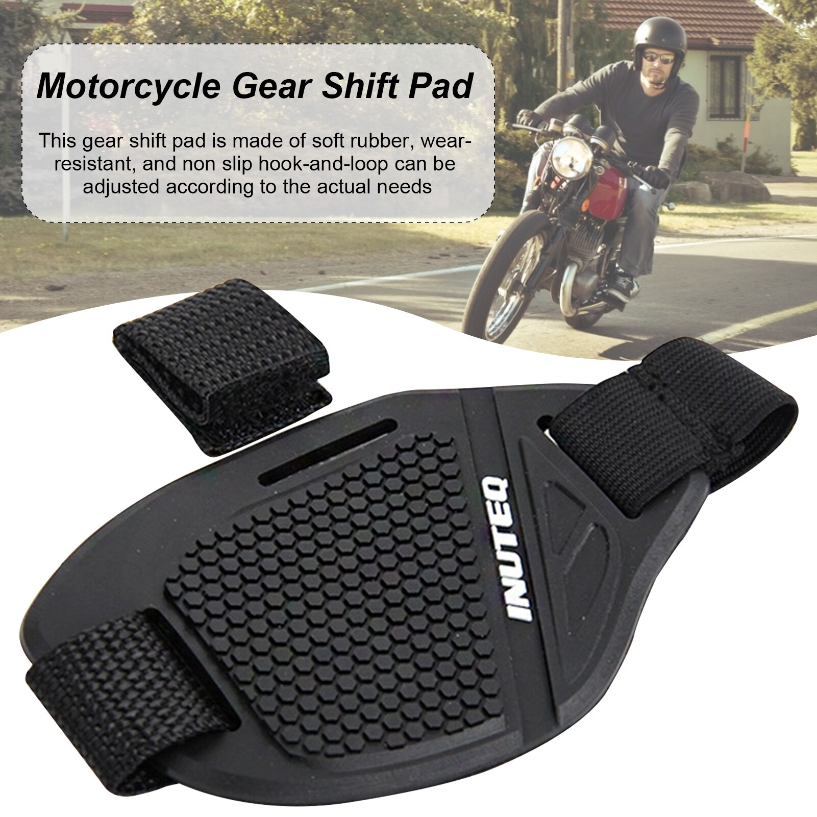 Almohadilla de goma para cambio de marchas de motocicleta, Protector de goma para botas, cubiertas de zapatos