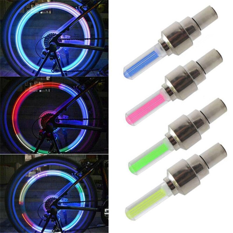 Fiets Led Light Tire Valve Cap Fiets Flash Light Mountain Racefiets Fietsen Tyre Wheel Led Neon Lamp Cover wiel