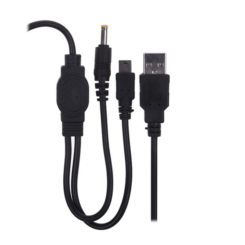 2 in 1 reisoplader zwart multifunctionele draagbare datatransmissie kantoor usb-kabel voor psp