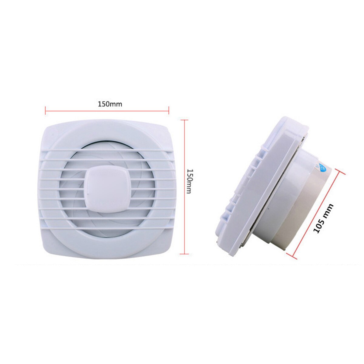 12w 4 tum tyst utsug fläkt 220v hem hotell glasfönster vägg hänga kök badrum toalett ventilation avgasfläkt