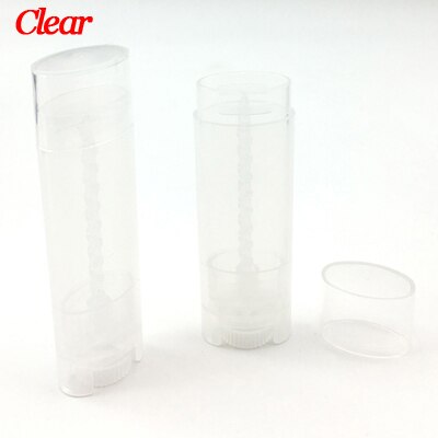 Tubos de bálsamo labial vacíos, 100 unidades, 4,5g/0,15 oz, tubos planos ovalados, envases de lápiz labial, tubo cosmético DIY, botella multicolor: 100PCS Clear