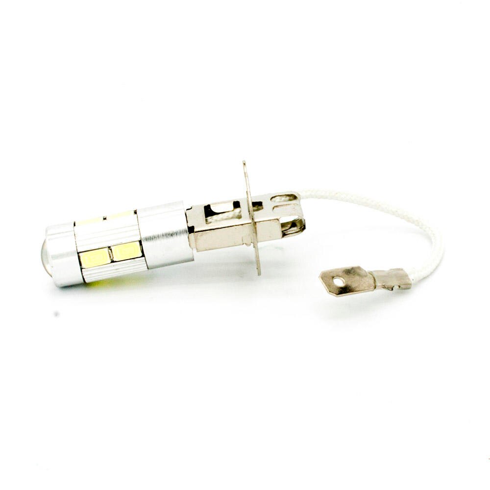 2x h3 pk22s 10 5730 smd led med topplins vita lampor dimljus glödlampa  dc 12v