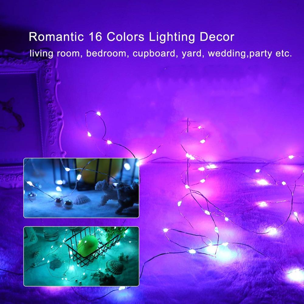 16 farver skiftende stjernelys snor usb 5v 5 m 10m fjernbetjening led blinklys til soveværelse fest bryllup jul deco