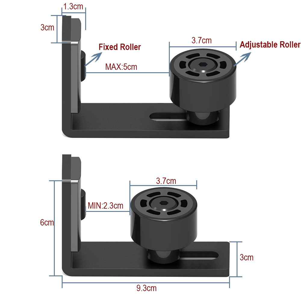 Barn Door Floor Guide Adjustable Sliding Barn Door Guide Wall Mount Door Guides: black