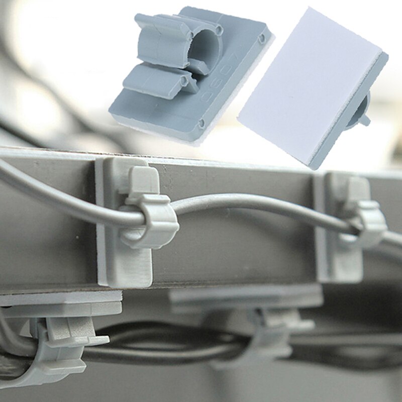 10Pcs Zelfklevende Kabel Clips Opladen Netsnoer Lijn Vaste Klemmen Voor Auto Pc Muis Voor Opruimen de Kabel Draad Verstelbare