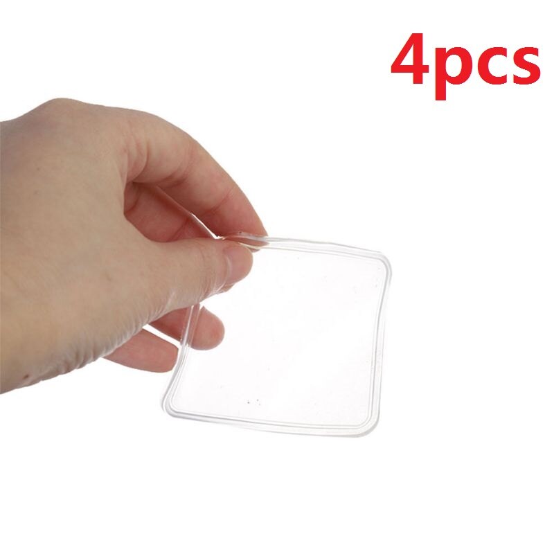 Super Sticky Silicagel Transparante Wasmachine Siliconen Pad Draagbare Anti Trillingen Antislipmatten 4 Stks/set