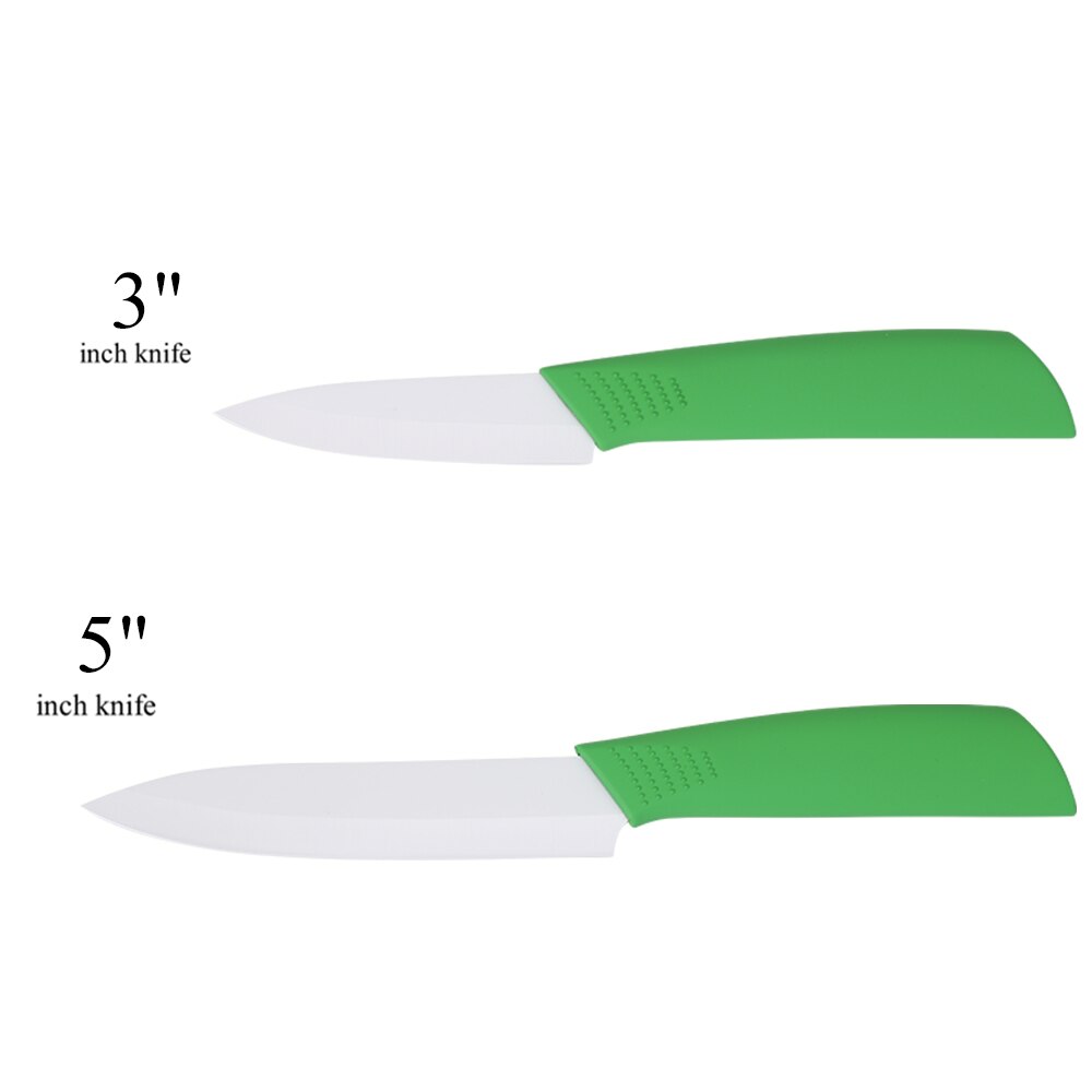 Zirconia Keramische Mes 3 "Paring 4" Utility 5 "Snijden 6" Koksmes Wit Blad Keukenmessen keramische Messen Koken Gereedschap: 3inch and 5inch