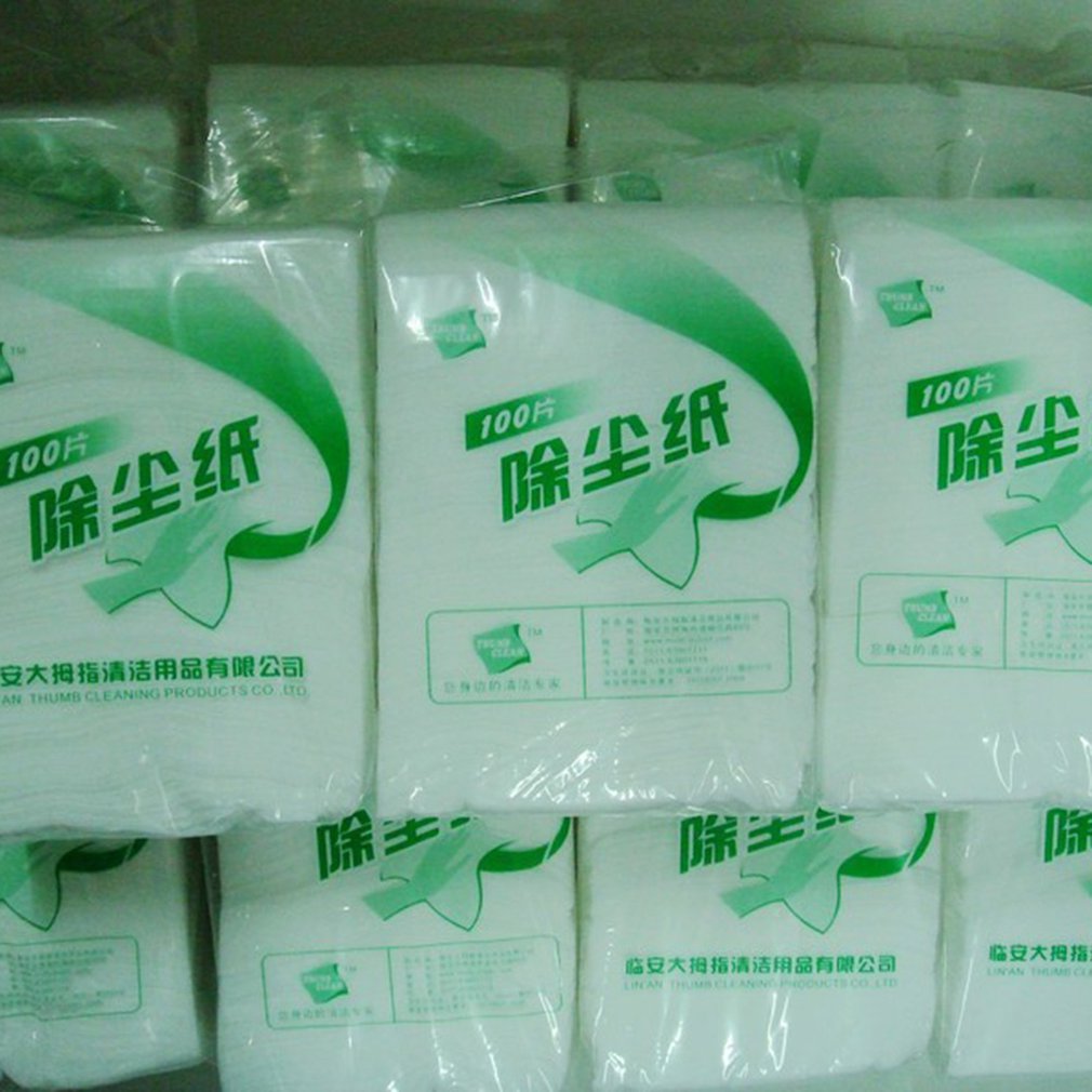 Papel de limpieza electrostático ultraligero de 100 uds, toallitas húmedas limpias y secas, toallitas para limpiar paredes, ventanas, toallitas, mopa, papel de limpieza