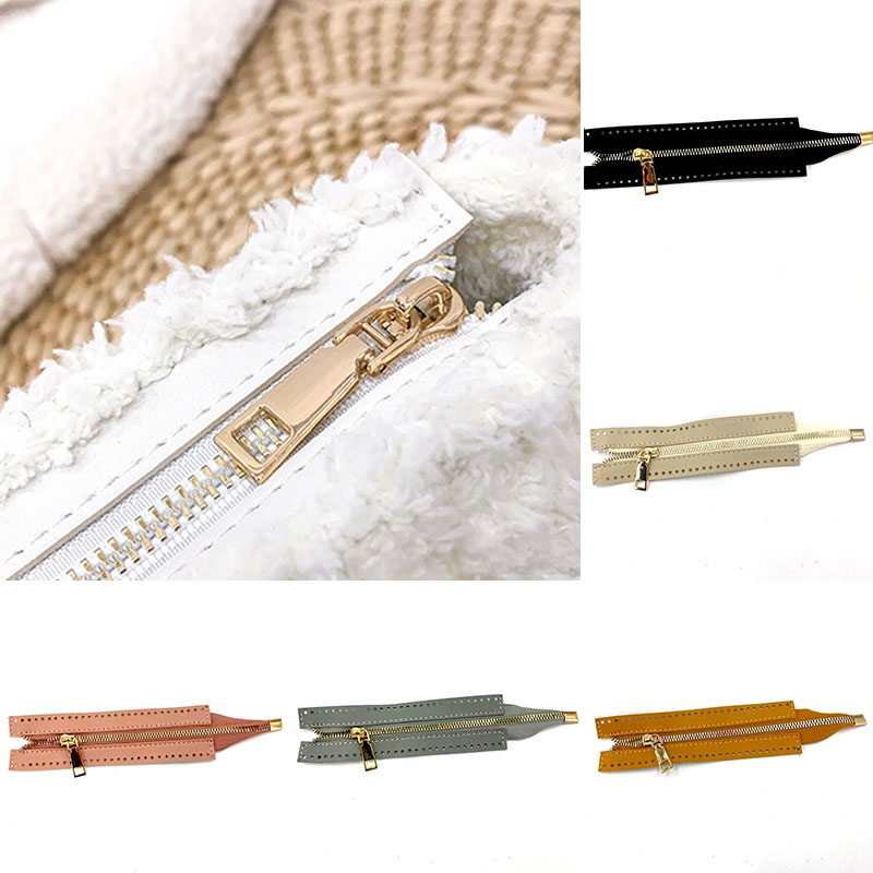 1PC Custom DIY Zipper For Woven Bag Hardware PU Leather Zipper Sewing Accessory 18cm Metal Zipper for Clothes Shoes