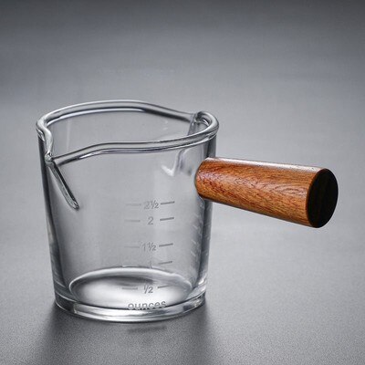 Houten Dubbele Mond Koffie Cup Kleine Glazen Schaal Melk Cup Italiaan Glas Koffie Maatbeker Leuke Glas Cup: A