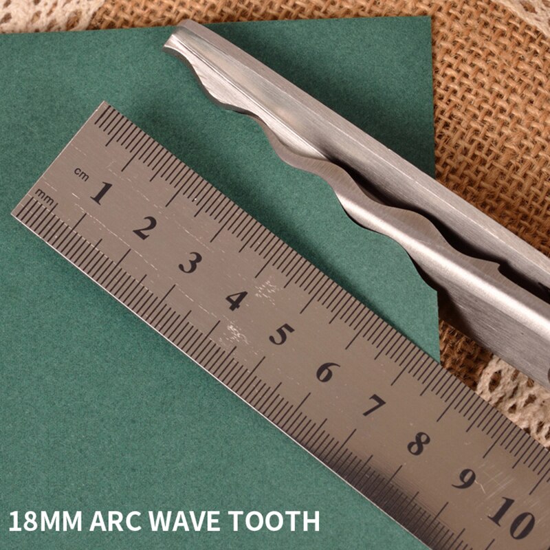 Stainless Steel Pinking Shears Handled Crafts Dressmaking Zig Zag Cut Scissors Sewing Scissors Fabric: Wave 18mm