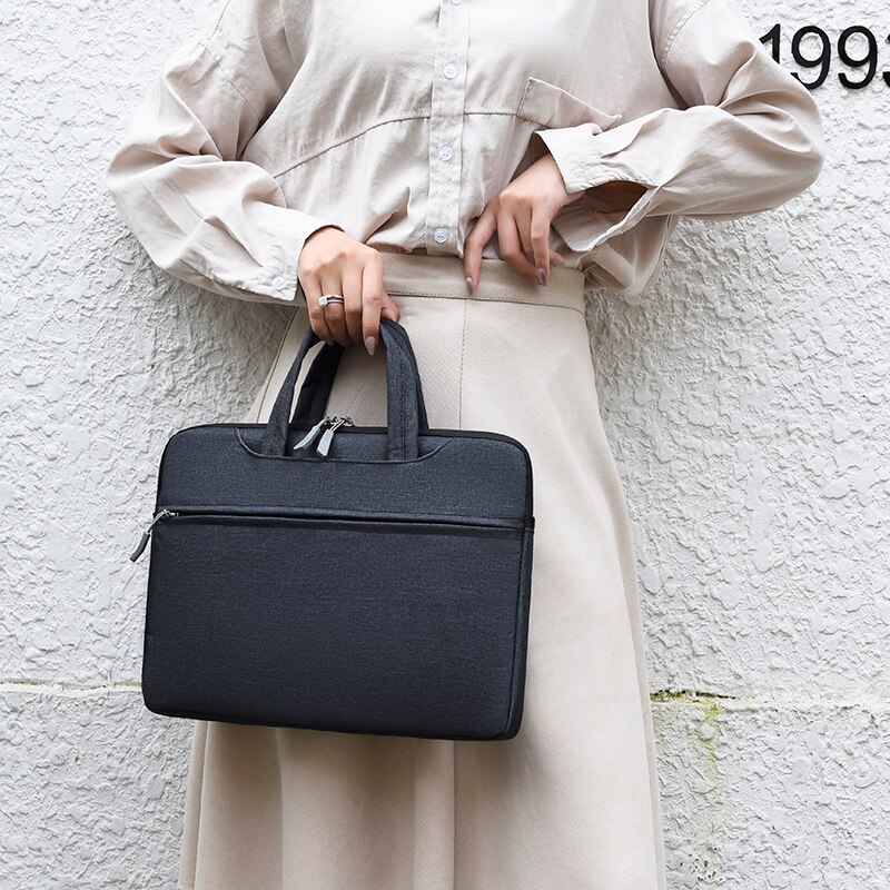 Sac d'ordinateur portable 13.3 14 15.6 17.3 pouces étanche sac d'ordinateur portable pour Macbook ordinateur épaule sac à main porte-documents sac souris sac