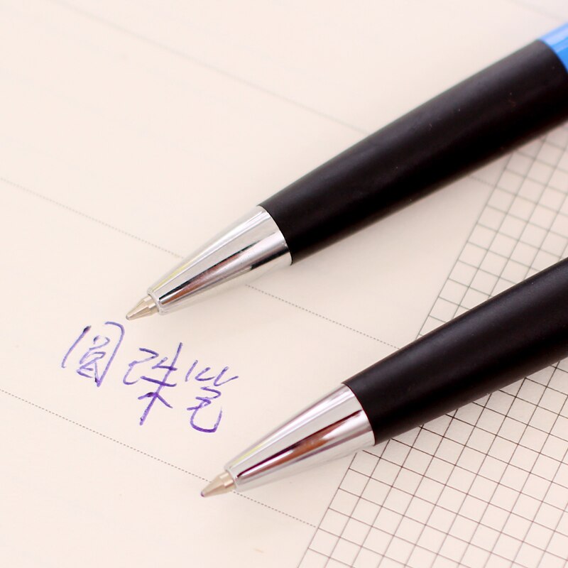 12 pcs/Lot Blue ink color ballpoint pen 0.7mm roller ball pens Classic office signature Stationery School supplies A6269