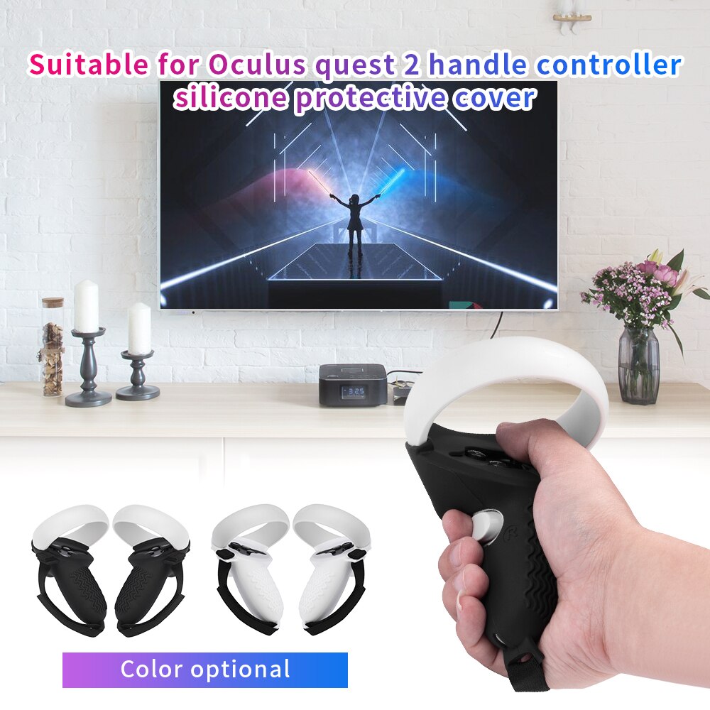 Hand Grip Cover For Oculus Quest 2 VR Touch Controller Case Handle Sleeve Protective Cover Strap For Oculus Quest 2 Accessories