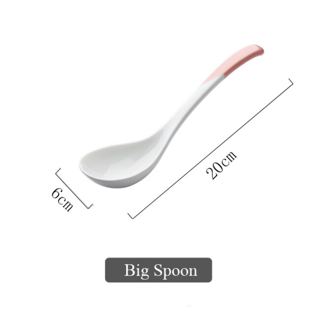 Keramische Diner Borden Kommen Set Leuke Bloem En Perzik Patroon Huishouden Enkele Grote Servies Vajilla Тарелки Для Еды: B2