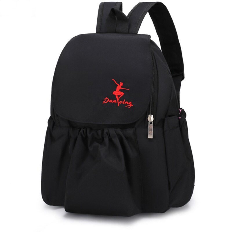 Ballet Dance Bag for Student Children Girls Cute Gymnastic Dancing Props Kids Latin Jazz Dance Costumes Backpack Girl School Bag: Black
