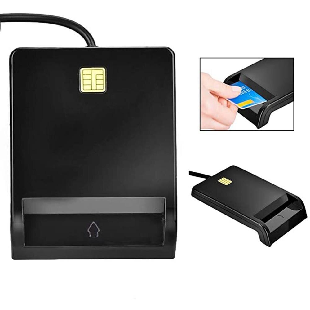 Portable CAC USB External sim Smart Card Reader Support Memory Card CAC ID ATM SMAPI IC for Windows 7 8 10 Linux OS