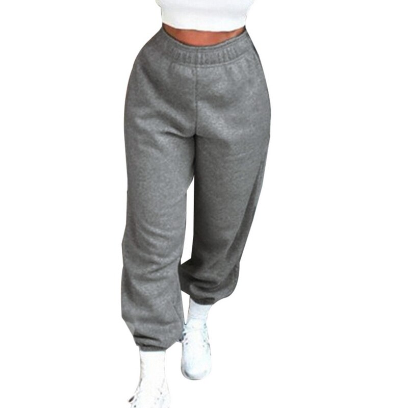 2xl plus size dames losse joggingbroeken joggingbroeken casual broeken hoge taille sport fitness workout hardloopbroeken bf broeken: Grijs / Xl