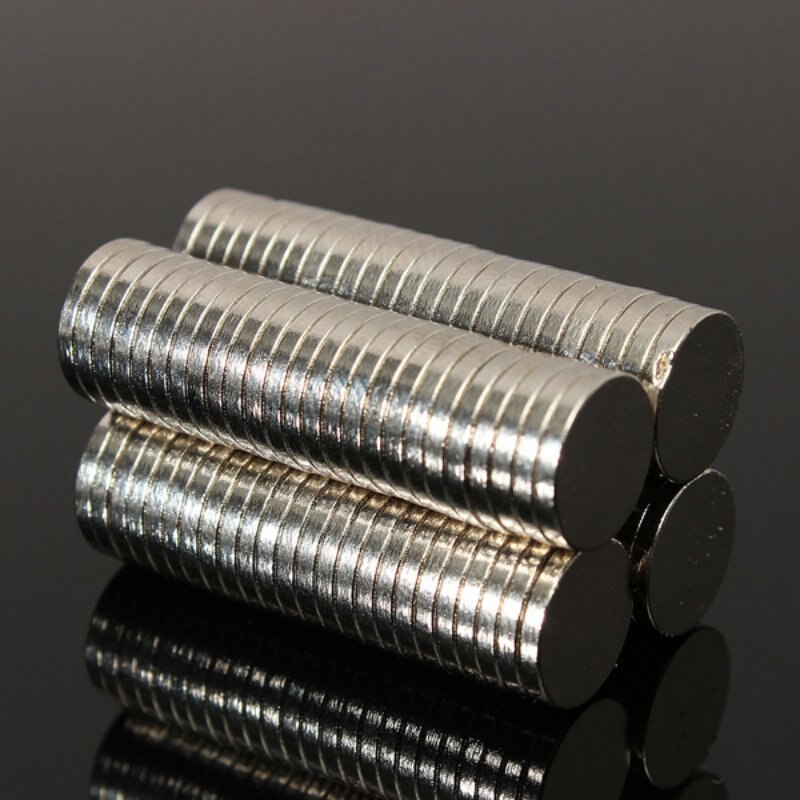 8Mm X 1Mm Zeldzame Aarde Neodymium Magneet 50 Stuks Silver N50 Super Sterke Ronde Schijf Miniaturen