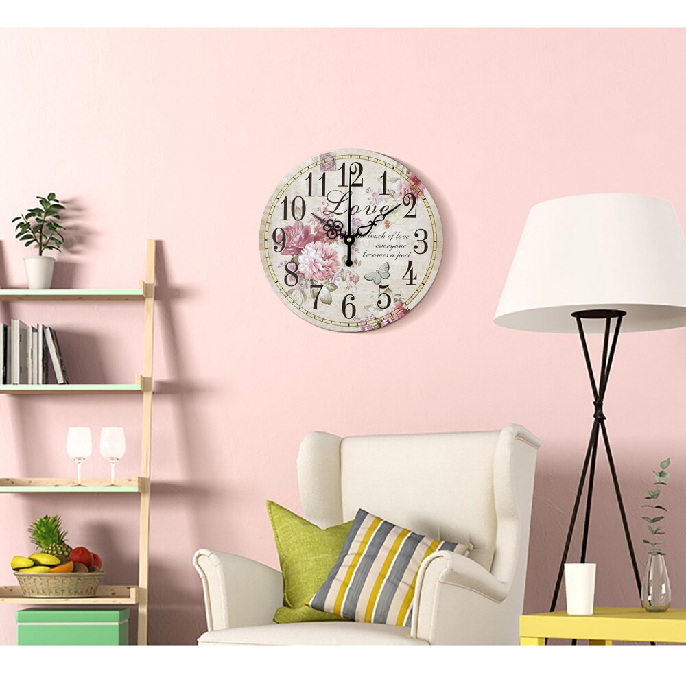 Home Decoration Large Flower Pattern Wall Clock Modern Style Decor Wall Watches Relojes Decoracion Pared