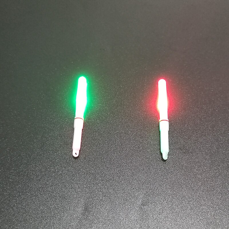 Palos de luz de 10 piezas, luz verde/rojo, CR322 CR425 funciona con batería, LED luminoso, flotador, aparejos de pesca nocturna B276