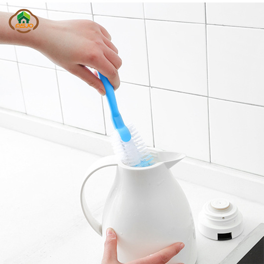 Cepillo de limpieza MSJO para limpiador de botellas, sartén, cocina, baño, casa, cepillo de limpieza, botella de agua, accesorios de limpieza de cocina