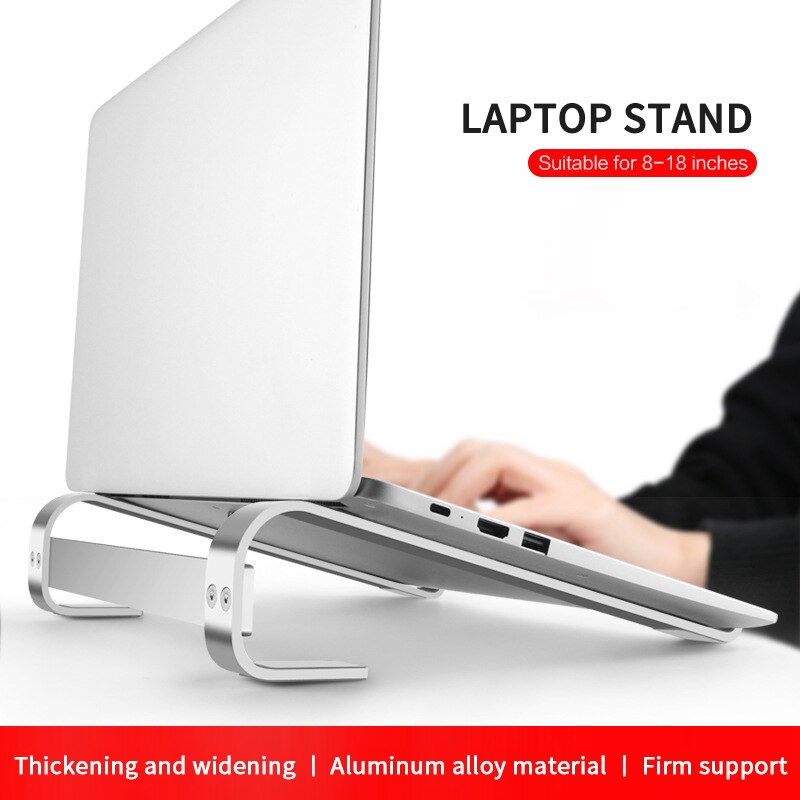 Potable Ventilated Ultra-thin Laptop Stand Ergonomic Aluminum Alloy Laptop Stand For 10-18 Inch Laptop Strong Compatibility