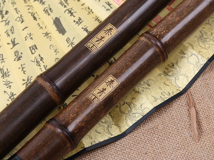Kinesisk bambus xiao musikinstrumenter fløjte kobber to sektioner 8 huller lodret flauta xiao g, f tune key