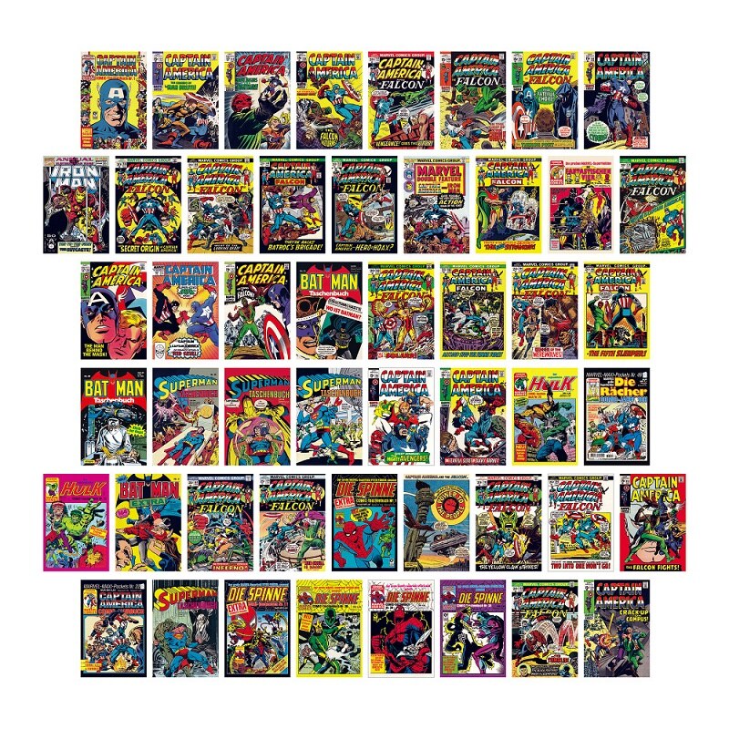 Juego de 50 hojas de postales decorativas para pared, pinturas decorativas, tarjetas de fotografía de estilo INS, fotos decorativas DIY: 10